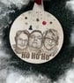 Personalised photo engraved Christmas ornament. Design C12
