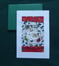 Individually Hand Crafted Textile Christmas Blank Card - Image 1