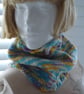 Hand Knitted Pretty Neck Warmer Cowl In Multi Coloured Aran (A40) - Image 3