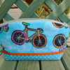 Cotton Make Up Bag - Bicycle Make Up Bag 