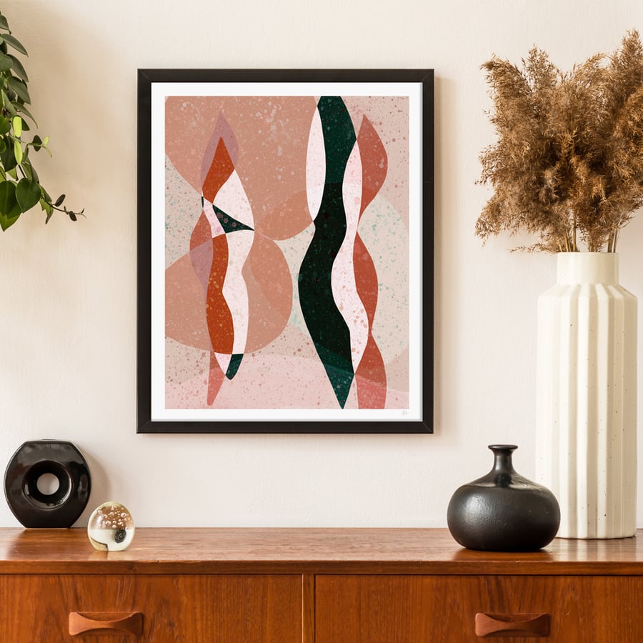 Oversized Abstract Leaf Art Print