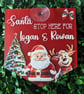 Santa Stop Here Window Suction Sign Christmas Personalised Pennant