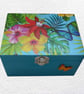 Tropical: Decorated Wooden Trinket Keepsake Box 16cm - Image 4