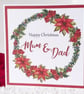 Mum and dad Christmas card, Christmas card for mum and dad, Christmas card for p - Image 3