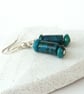 Chrysocolla blue-green earrings - Image 5