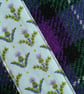 A6 'Harris Tweed®' Notebook Cover - Purple,Green Tartan & Liberty London Print - Image 4