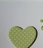 Happy Birthday Card -Spring Green and White Polka Dot Heart Aperture - Image 8