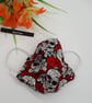 Face mask, small,  3 layer,  machine washable in skulls fabric  - Image 6