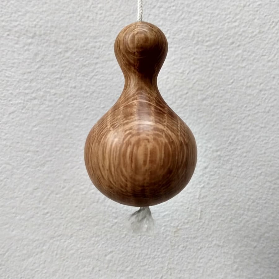 Wooden lightpull hanging decoration for blinds from 120 year old re-claimed Oak