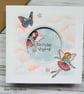Birthday Card - Butterfly and Fairies, stars, clouds, birthday wishes - Image 5