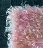 Hand dyed Helmbold mohair fur fabric "Raspberry Ripple" on 25mm Baby Pink - Image 3