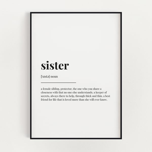 Sister Definition Print