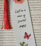 Handmade Bookmark Poppies