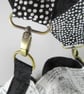 Reversible Black and White Hobo Bag - Image 8