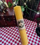 Hand-rolled Red Halloween Beeswax Candle (thick)