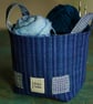 Handmade Fabric Storage Basket, Project Bag - Image 2