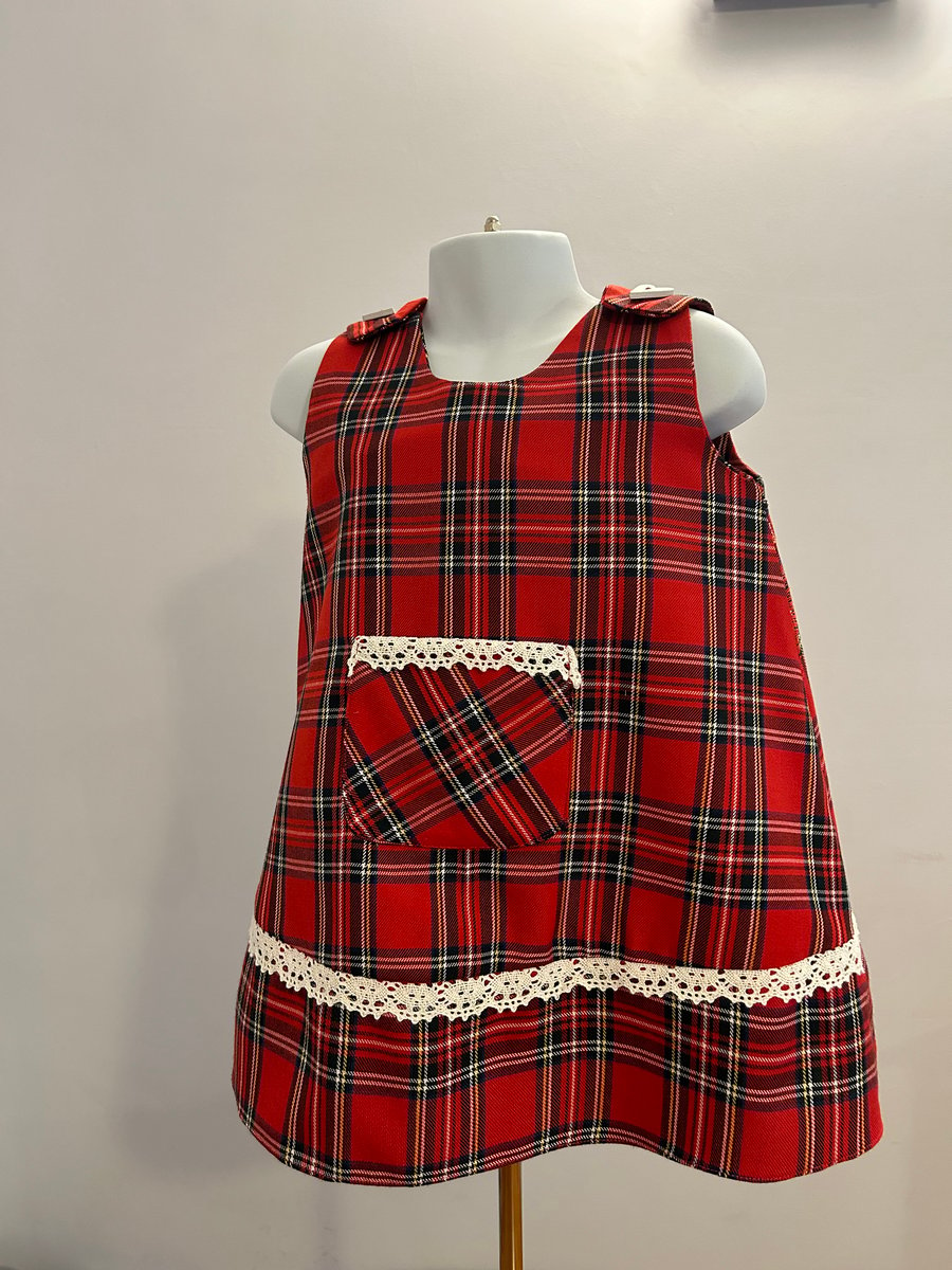 Red Tartan Pinefore Dress 