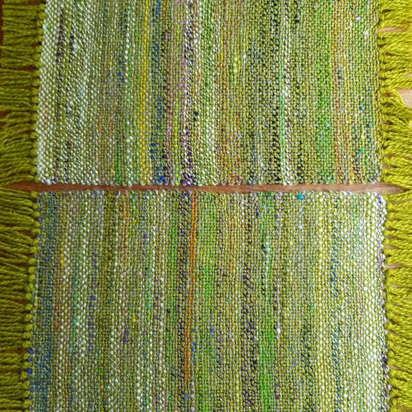 Hand Woven Placemats - Green - Set of 2
