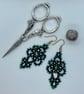 Tatted Black Lace Earrings - Image 1