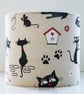 drum round table-lamp ceiling pendant handmade lampshade cats funny humorous fun - Image 5