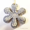 Winter Flower, Christmas decoration pottery flower ceramic snowflake LILAC