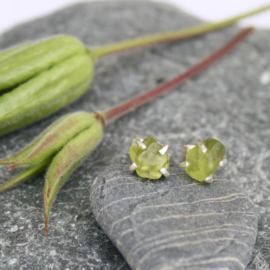 Peridot stud earrings 