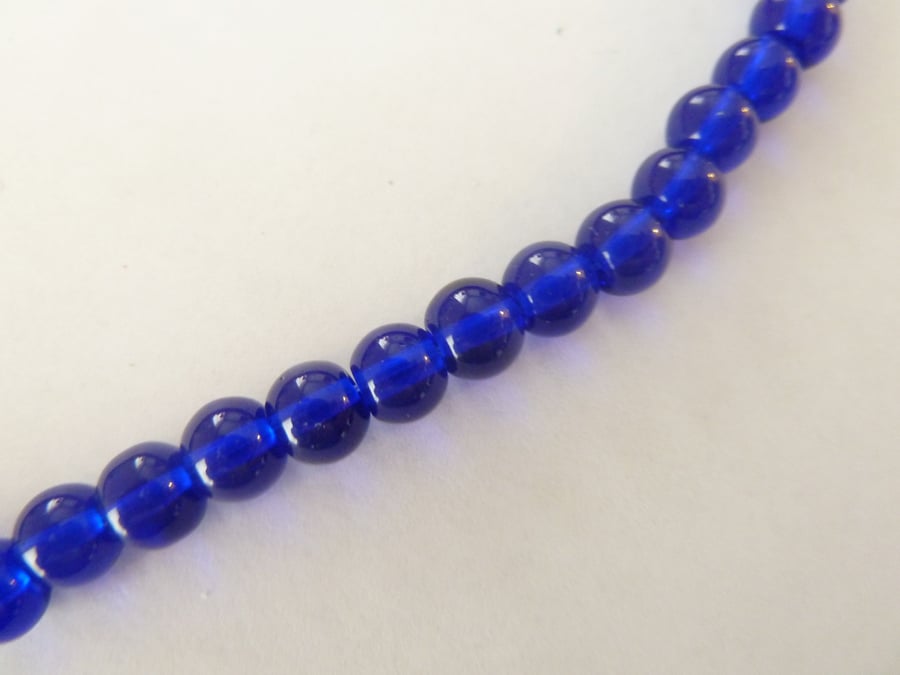 blue 6mm glass beads
