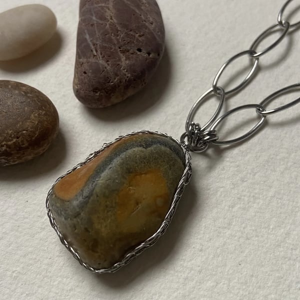 Rainbow Flint Necklace