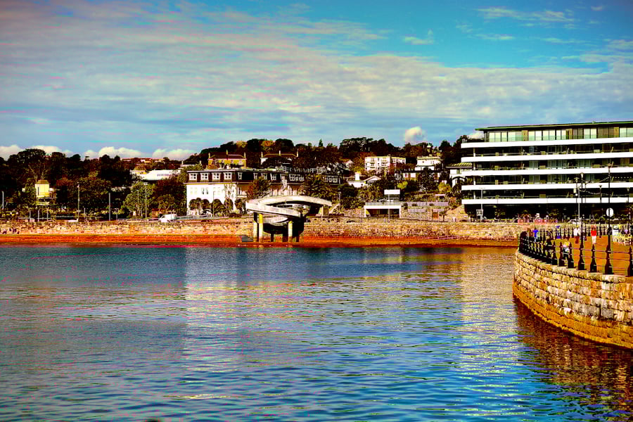 Print Torquay Seafront, Picture of Torquay, Devon