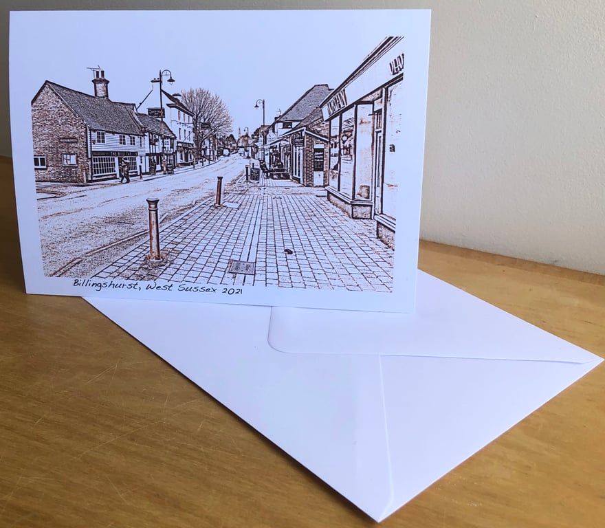 Billingshurst Village - Souvenir Card and Envelope