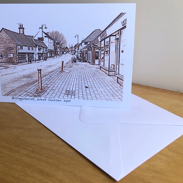 Billingshurst Village - Souvenir Card and Envelope