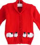 Knitting Pattern Child's Jacket with Sheep.  Digital Pattern - Image 1