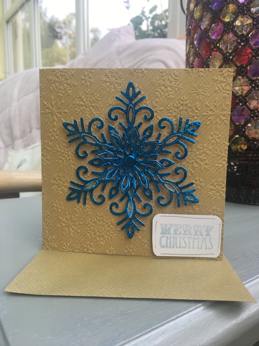 Snowflake 3D christmas card