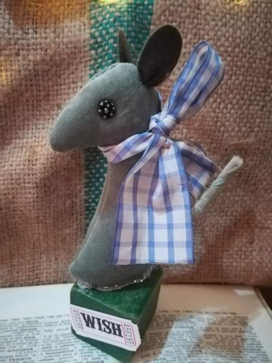 Christmas mouse, textile mouse, Christmas gift, home decor