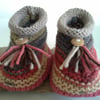 Baby Boys Booties  with wool  6-9 month size