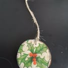 Mini woodslice christmas decoration 