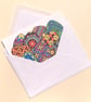 Greetings Card with Colourful Ukrainian Decorated Eggs - blank inside A-PYB - Image 7