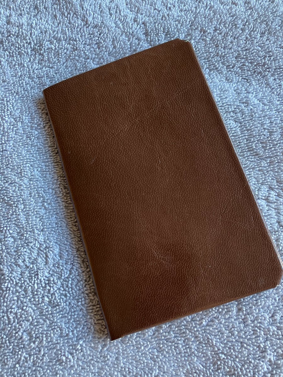 A6: Softcover - Brown coloured leatherbound Notebook - 60 lined pages