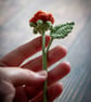 Orange Rose Crochet Bookmark  - Image 6