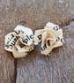 Tiny Paper Rose Stud Earrings, Upcycled Book Page Jewellery, , teacher gift