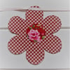 Ex-display reduced price red gingham floral garland bunting