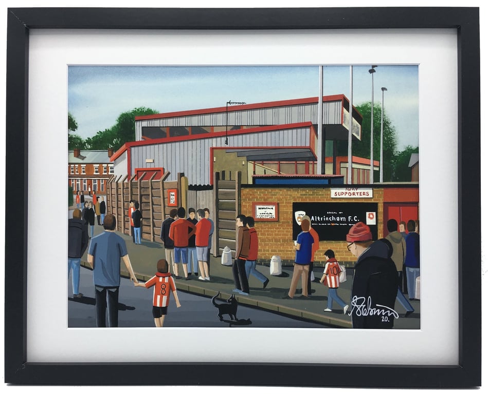 Altrincham. Framed & Unframed Art Print. Football Club FC, Stadium Gift