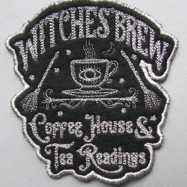 Witches Brew Embroidered Sew on Applique Patch
