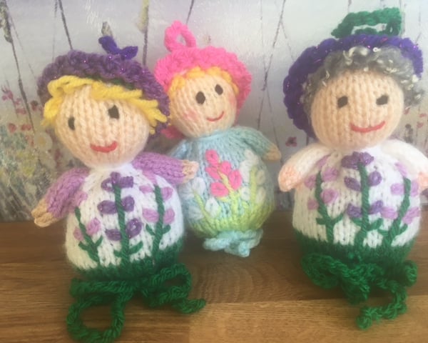  LAVENDER LADIES - hand knitted