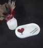 Handmade Glitter Heart Vase & Display Tray Set - Image 2