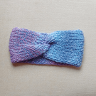 HAND KNIT Ladies Blueberry Ice Headband