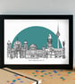 Berlin Skyline Art Travel Print - Image 3