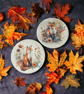 Fox Ceramic Coasters with Decoupaged Designs, Set of 2 - Image 2