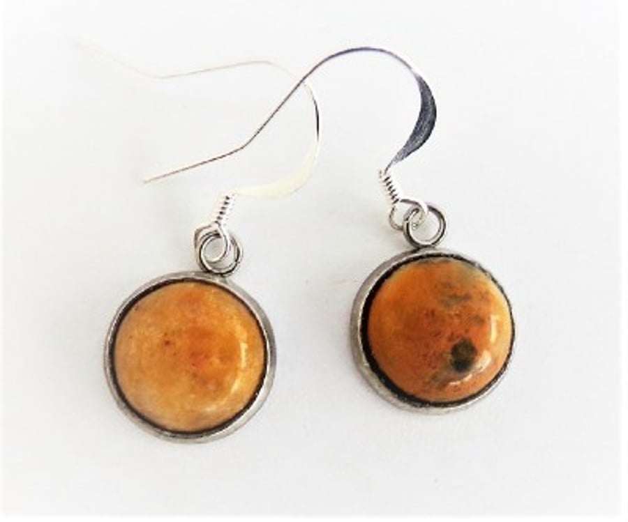 "Crazy for You" Semi-precious Gemstone Crazy Lace Agate Earrings.