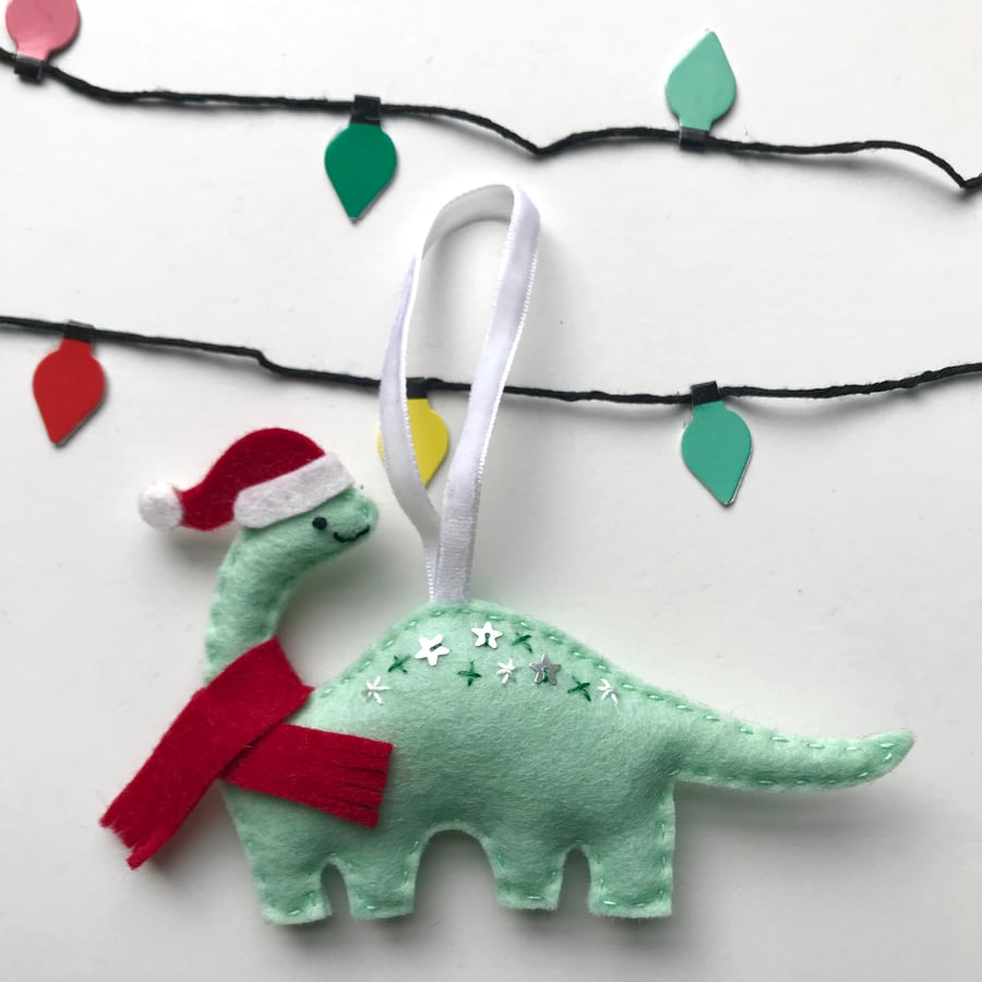 Christmas Dinosaur Tree Decoration 